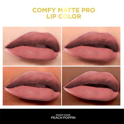 Faces Canada Comfy Matte Pro Liquid Lipstick - Peach Poppin 16, 10HR Stay, No Dryness 5.5 ml - Liquid Lipsticks