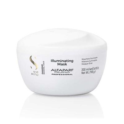 Alfaparf Milano Diamond Illuminating Mask - Splitend Repair, Shine, Straight,Wavy Hair 200 ml - Hair Masks & Packs