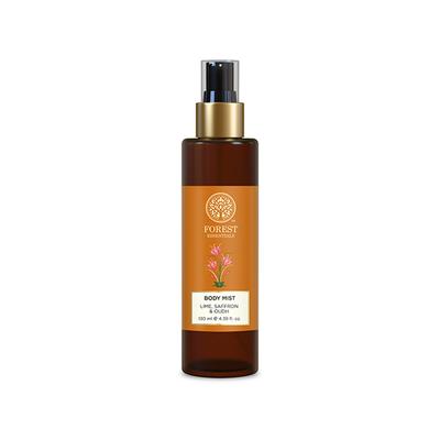 Forest Essentials Body Mist Lime Saffron and Oudh Natural and Hydrating Body Spray for Men and Women 130 ml - Body Mist/Spray