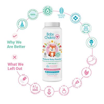 BabyChakra Natural Baby Powder 200 gm - Baby Powder