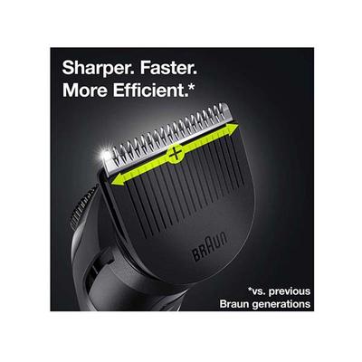 Braun Beard Trimmer 5, BT5360, Beard Trimmer for Men from Gillette, Hair Clipper, Lifetime Sharp Blades, 39 Length Settings Space Grey 450 gm - Trimmers