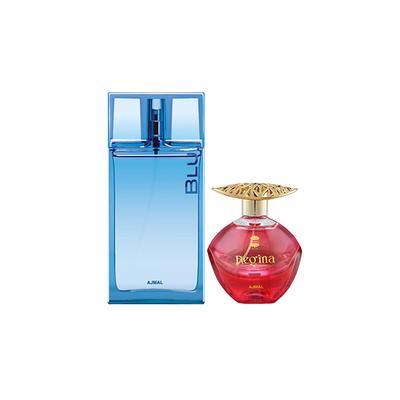 Ajmal Blu EDP Aquatic Woody Perfume And Regina EDP Floral Fruity Perfume 190 ml - Perfumes (Edt/Edp)
