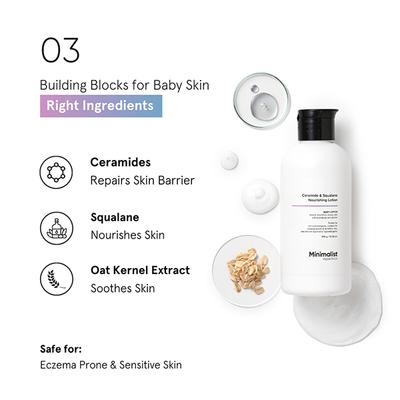 Minimalist Pediatrics Ceramide & Squalane Nourishing Lotion 300 gm - Creams, Lotions & Oils