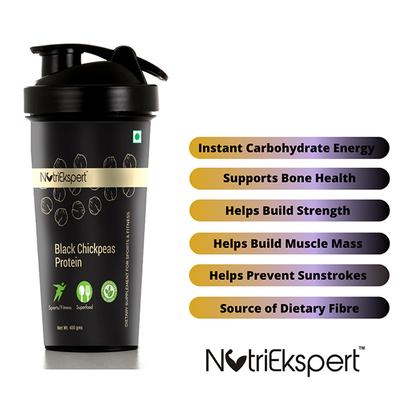NutriEkspert Black Chickpeas Protein Powder with Shaker 350 gm - Protein Drink