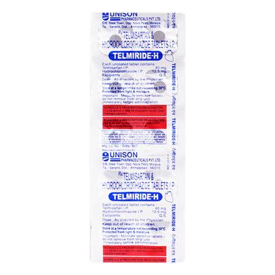 Telmiride H 40/12.5mg Tablet 10'S - Hypertension-Ang