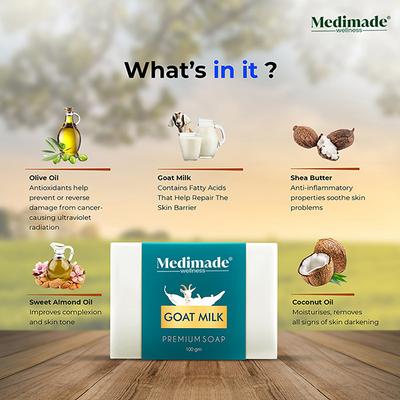 Medimade Goat Milk Premium Soap 100 gm - Soaps