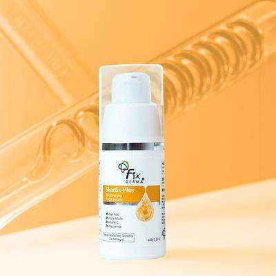 Fixderma Skarfix Plus 4% Kojic Acid Brightening Face Serum Fades Dark Spots & Hyperpigmentation 10 gm - Face Serum