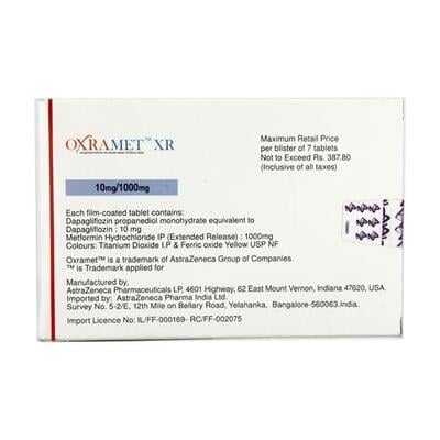 Oxramet XR 10/1000mg Tablet 7'S - Diabetes-Ant
