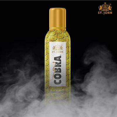 St. John Cobra True Man Body Spray 100 ml + Cobra Music Body Spray 100 ml - Men Deodorants/Roll-Ons