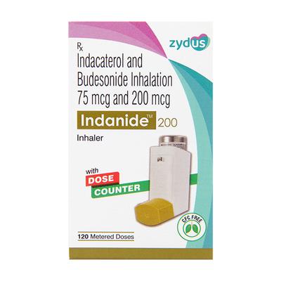 INDANIDE 200 WITH DOSE COUNTER Inhaler 120md - Asthma/COPD-Ast