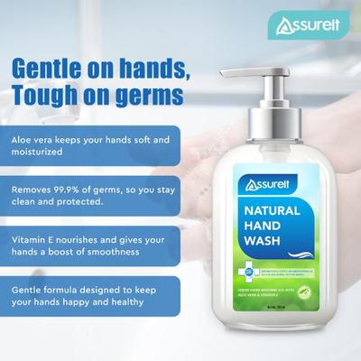 Assureit Natural Hand Wash With Aloe Vera & Vitamin E 250 ml - Hand Wash & Soaps