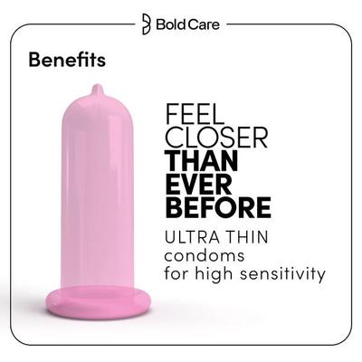 Bold Care 404 by Bold Care Ultra Thin - Bubblegum Flavored Condoms (Pack of 3 x 10) - Plain/Flavoured Condoms