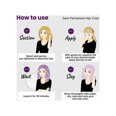 2.Oh! Semi Permanent Hair Color 100 ml each - Lavender 2's - Crème