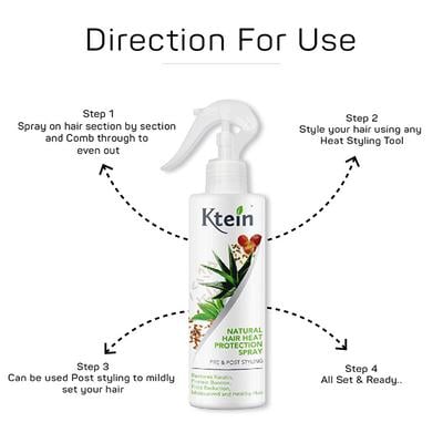 Ktein Natural Hair Heat Protection Spray 200ml 1's - Hair Sprays & Mists