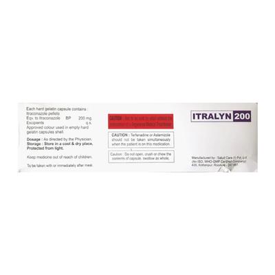 ITRALYN 200 Capsule 10's - Fungal Infections-Anf
