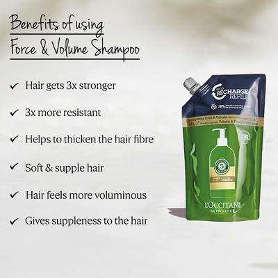 L'Occitane Strength & Volume Shampoo Refill 500 ml - Shampoos