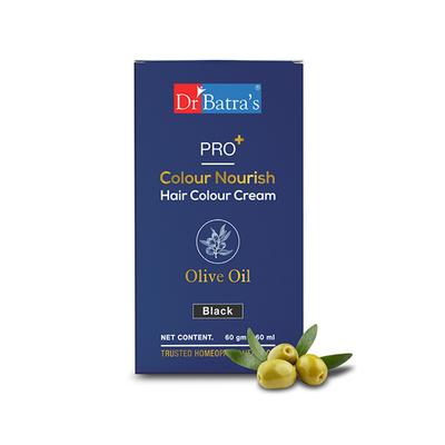 Dr Batras Pro+ Colour Nourish Hair Colour Cream for Rich Hair Color, Enriched with Amla - Brown 120 gm - Crème