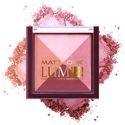 Matt Look Lumi 4 Glow Baked Blusher & Highlighter With Radiant Shine, Goddess Dust-02 7.5 gm - Highlighters & Illuminators