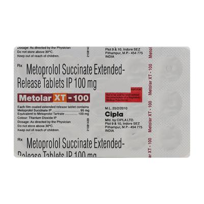 METOLAR XT 100 Tablet 15's - Hypertension-Bet
