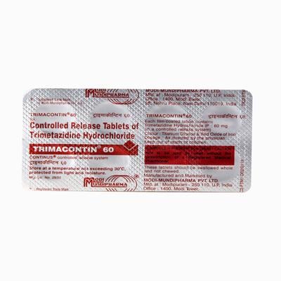 Trimacontin 60mg Tablet 10'S - Angina