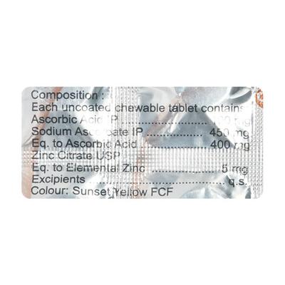 CELIN ZINC Orange Flavour Chewable Tablet 15's - Supplements-Vic