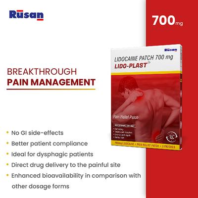 LIDO PLAST 700mg Patch 1's - Anaesthesia - Local-Ana
