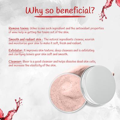 Nutriment Wine and Beer Scrub All Skin Type 250 gm - Scrubs & Exfoliants