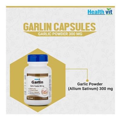 HealthVit Garlin 300 mg Capsule 60's - Herbal Dietary Supplement