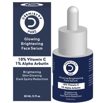 Dermistry Pure 10% Vitamin C 1% Alpha Arbutin Glowing Brightening Face Serum 30 ml - Face Serum