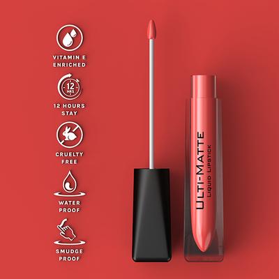 Bella Voste Ulti-Matte Liquid Lipstick Punk Red (17) 3.7 Ml - Liquid Lipsticks