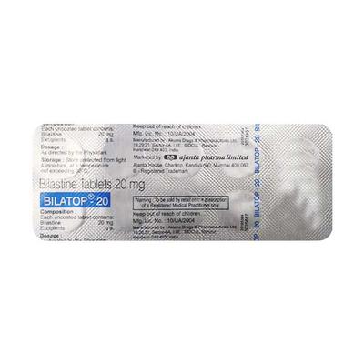 BILATOP 20 Tablet 10's - Allergies-Ant