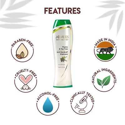 Jovees Thyme & Tea Tree Anti Dandruff Shampoo 125 ml - Shampoos
