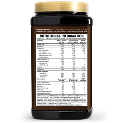 WOW Life Science Plant Based Protein Powder - Cafe Mocha 1 kg - Protein Drink