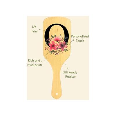 Allure Personalised Paddle Hair Brush Letter O 1's - Hair Brushes
