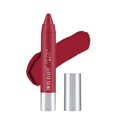 Swiss Beauty Lip Stain Matte Lipstick - (Coral Red) 3 gm - Lipsticks