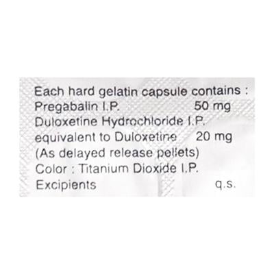 PREGALIN D 50/20 Capsule 10's - Neuropathic Pain-Dru