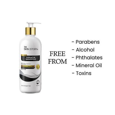 The Skin Story New Keratin Repair & Strengthen Shampoo 450 ml - Shampoos