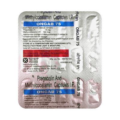 ONGAB 75 Capsule 15's - Neuropathic Pain-Dru