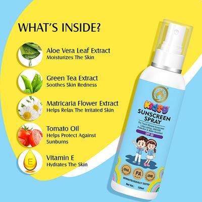 Mom & World SPF 50 Mineral Based Kids Sunscreen Face Spray 120 ml - Baby Skin Care
