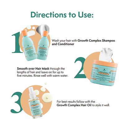 Nature Spell Growth Complex Hair Mask - Sulphate Free 400 ml - Hair Masks & Packs