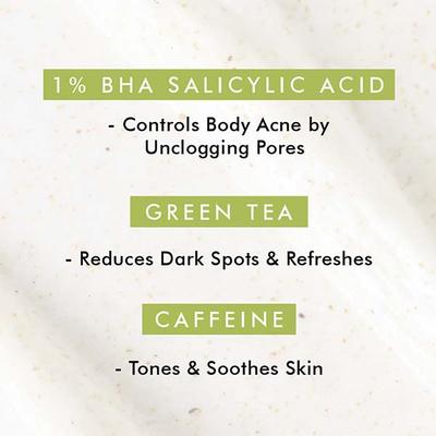 Mcaffeine Green Tea Bha Body Wash & Green Tea Niacinamide Body Lotion Combo 400 ml - Shower Gels & Body Wash