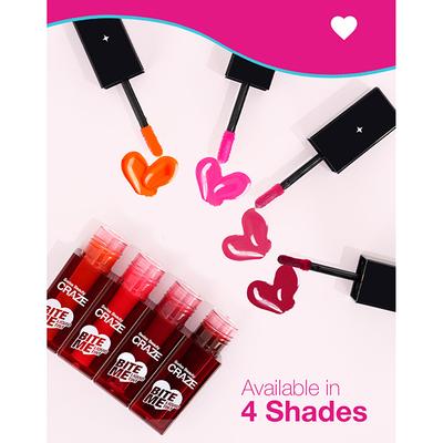 Swiss Beauty Craze Bite Me Liquid Hydrating Tint with Dewy Finish 1-Juicy Peach 4 ml - Lip Stains & Tints