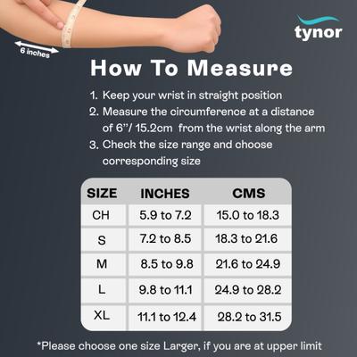 Tynor Wrist and Forearm Splint Left (M) (E 03) - Hand/Wrist Supports