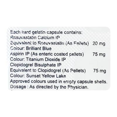 ZYROVA GOLD 20mg Capsule 10's - High Cholesterol-Dys
