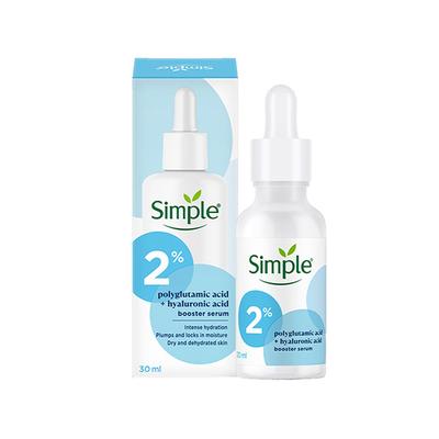 Simple 2% Hyaluronic Acid + Polyglutamic Acid Booster Serum 30 ml - Face Serum