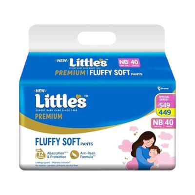 Little's Premium Fluffy Soft Baby Pants NB 40's - Diapers & Wipes