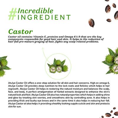 Atulya Castor Coldpress Oil 200 ml - Hair Oils