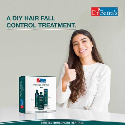 Dr. Batra's Hair Fall Control Kit - Hair Oil 200 ml, Shampoo 200 ml & Hair Fall Control Serum 125 ml - Shampoos