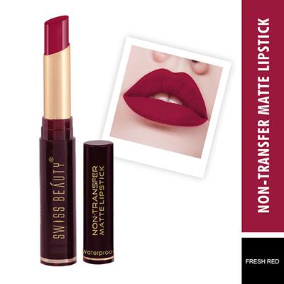 Swiss Beauty Non-Transfer Matte Lipstick - (Fresh Red) 2 gm - Lipsticks