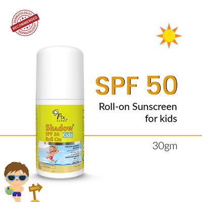 Fixderma Shadow SPF 50 Kids Roll On for Kids 30gm - Body Sunscreen